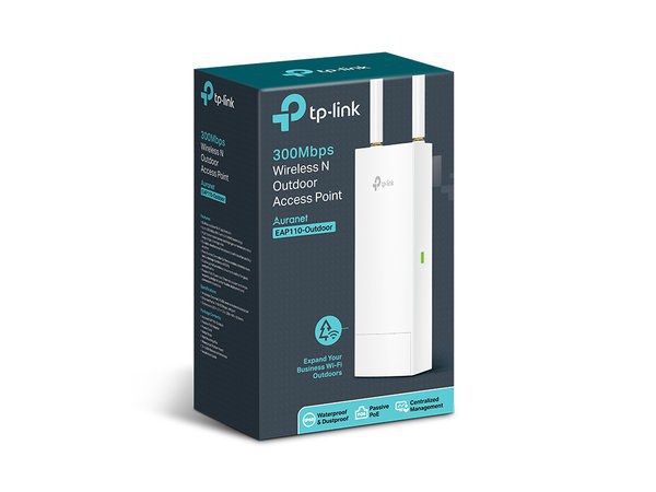 ACCESS POINT TP-LINK EAP110-OUTDOOR INALAMBRICO 300 MBIT-S 2.4GHZ 2 ANTENAS DE 3DBI