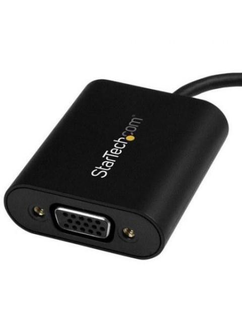 STARTECH  ADAPTADOR DE VIDEO EXTERNO USB-C MACHO - VGA HEMBRA NEGRO