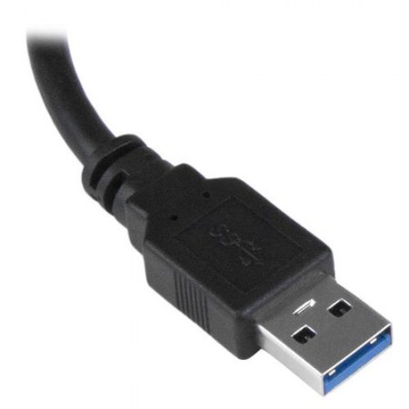 STARTECH  ADAPTADOR DE VIDEO USB 3.0 MACHO - VGA HEMBRA CON CONTROLADORES INCORPORADOS NEGRO