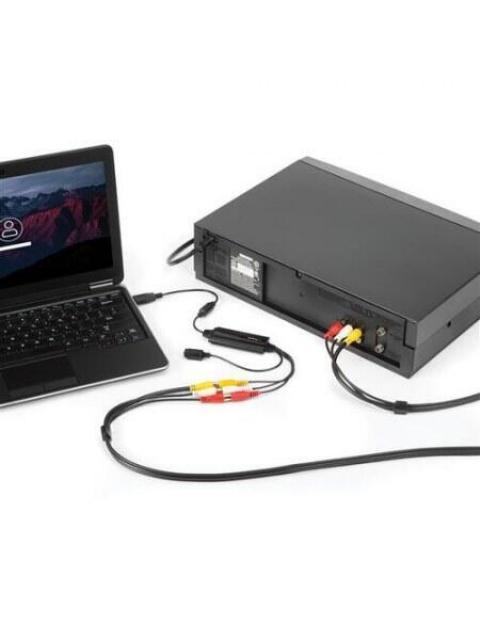 STARTECH  ADAPTADOR DE CAPTURA DE VIDEO USB MACHO - COMPOSITE-S-VIDEO-2X RCA HEMBRA NEGRO