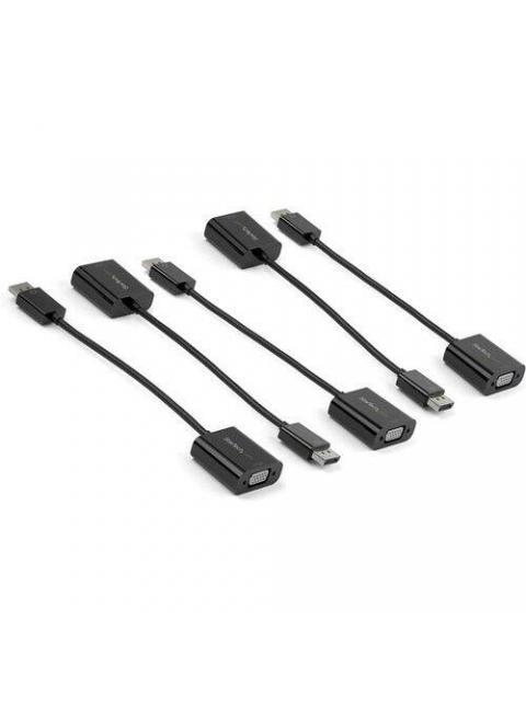 STARTECH  ADAPTADOR DISPLAYPORT 1.2 MACHO - VGA HEMBRA NEGRO 5 PIEZAS