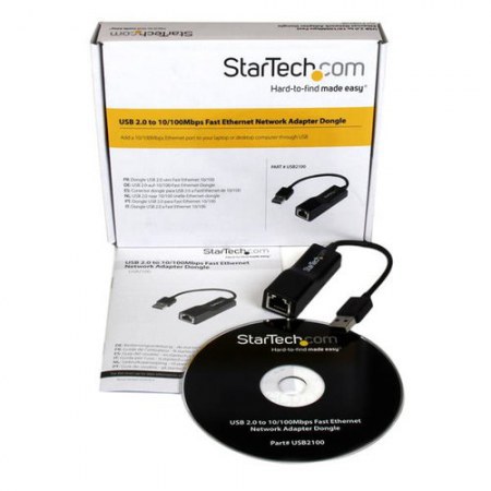 STARTECH  ADAPTADOR EXTERNO USB 2.0 DE RED FAST ETHERNET 10-100 MBPS 15CM