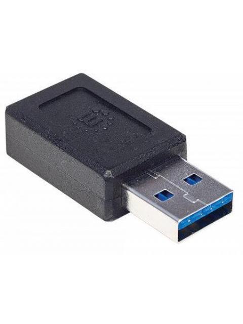 MANHATTAN ADAPTADOR USB C 2.0 HEMBRA - USB A MACHO NEGRO
