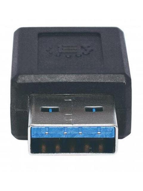 MANHATTAN ADAPTADOR USB C 2.0 HEMBRA - USB A MACHO NEGRO