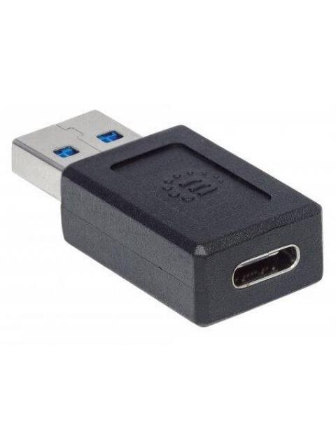 MANHATTAN ADAPTADOR USB C 2.0 HEMBRA - USB A MACHO NEGRO
