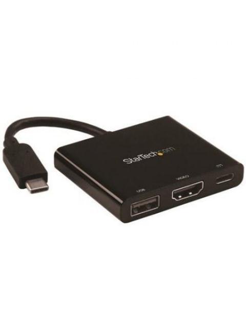 STARTECH  ADAPTADOR MULTIFUNCION USB C MACHO - HDMI 4K HEMBRA NEGRO