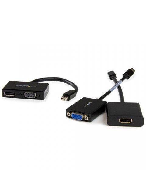 STARTECH  ADAPTADOR MINI DISPLAYPORT 1.2 - HDMI-VGA 1080P NEGRO