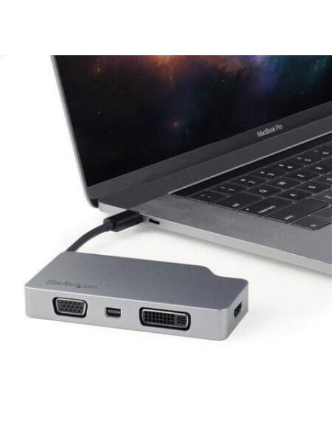 STARTECH  ADAPTADOR DE VIDEO USB-C MACHO - VGA-DVI-HDMI-MDP HEMBRA GRIS