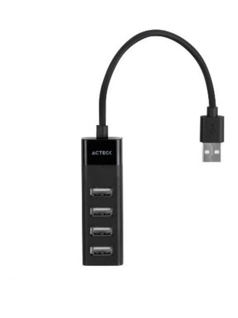 ADAPTADOR USB A 2.0 ACTECK USB A MACHO - 4X USB A HEMBRA