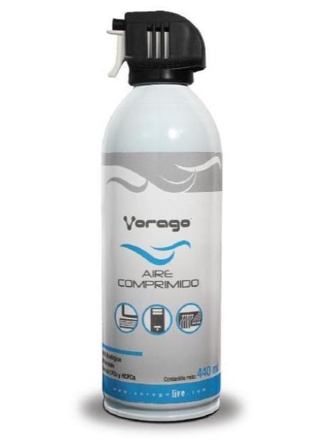 AIRE COMPRIMIDO VORAGO CLN100 REMOVEDOR DE POLVO 440 ML.