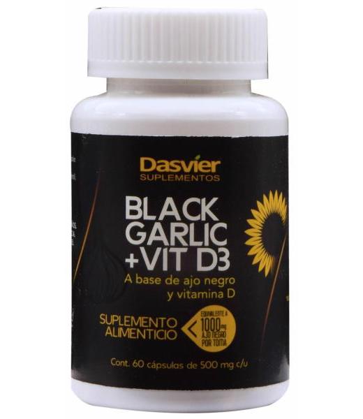 AJO NEGRO CON VITAMINA D3 60 CAP DATURA
