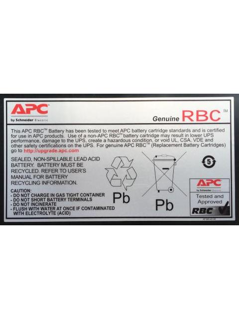 APC BATERIA DE REEMPLAZO PARA UPS CARTUCHO #6 RBC6