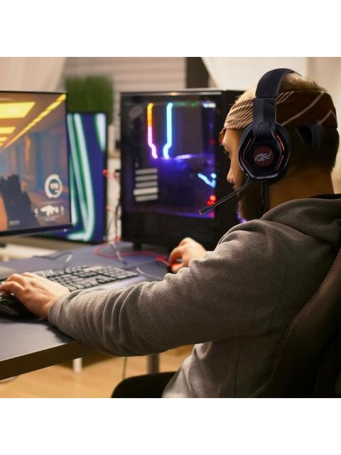 IMMORTAL GAMING AUDIFONOS GAMER MGHS ALAMBRICO 2.2 METROS 3.5MM NEGRO