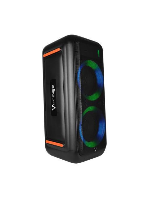BAFLE VORAGO KSP700 DOBLE 10 2 + 2 2 120WRMS - BT - TWS - MICROFONO RECARGABLE - USB - TF - AUDIO HIFI CON SUPER BASS - CAJON DE MADERA - POWER BANK