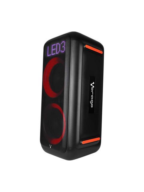 BAFLE VORAGO KSP700 DOBLE 10 2 + 2 2 120WRMS - BT - TWS - MICROFONO RECARGABLE - USB - TF - AUDIO HIFI CON SUPER BASS - CAJON DE MADERA - POWER BANK