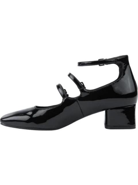 BALLERINA TACON BAJO CON HEBILLAS NEGRO VI LINE FASHION