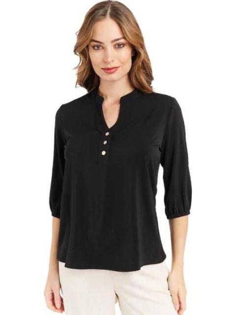 BLUSA CON BOTONES NEGRO YAELI FASHION