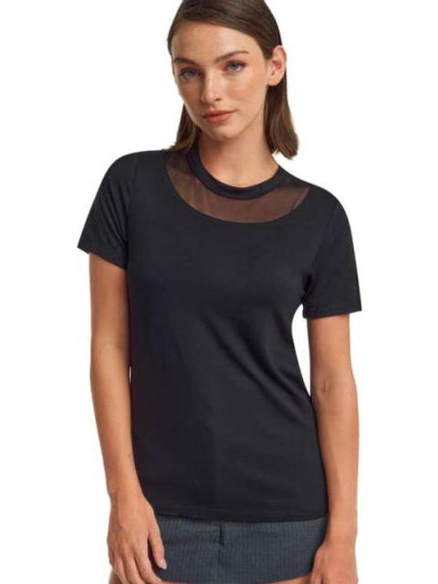 BLUSA MANGA CORTA NEGRO HOLLY LAND