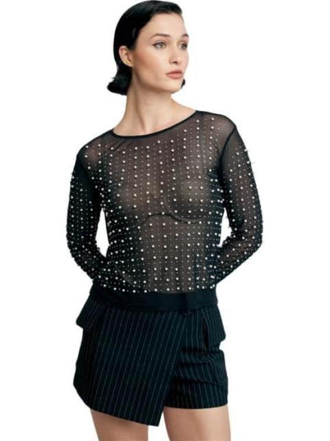 BLUSA MESH PERLAS NEGRO HOLLY LAND