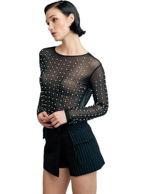 BLUSA MESH PERLAS NEGRO HOLLY LAND
