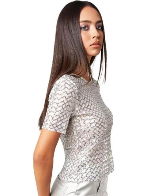BLUSA LENTEJUELAS LENTEJUELA PLATA HOLLY LAND PREMIUM