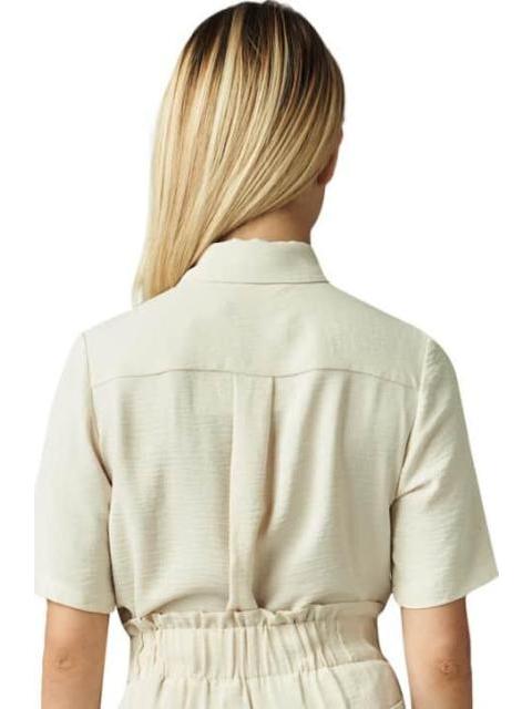 BLUSA LISA MANGA CORTA MARFIL HOLLY LAND