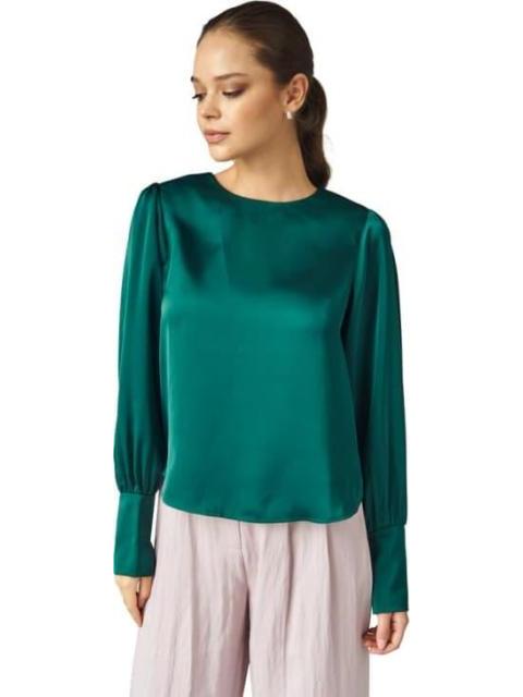 BLUSA SATINADA VERDE HOLLY LAND