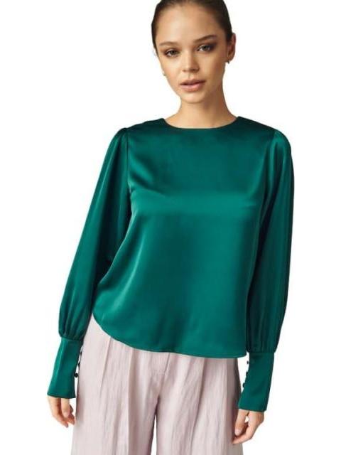 BLUSA SATINADA VERDE HOLLY LAND