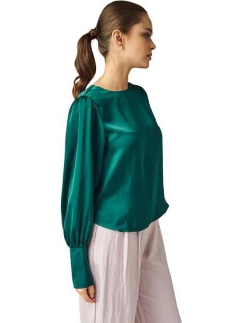 BLUSA SATINADA VERDE HOLLY LAND