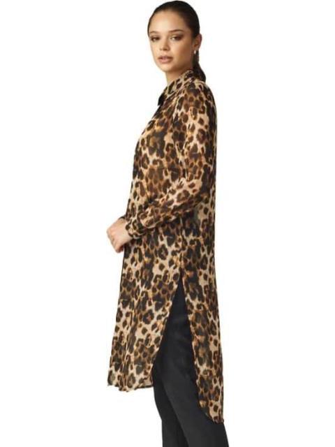 BLUSON MAXI ESTAMPADO ANIMAL PRINT CAFE HOLLY LAND