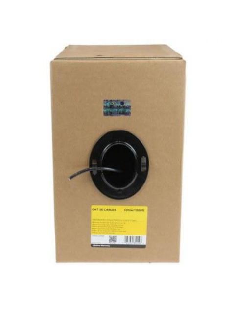 STARTECH ROLLO BOBINA 304.8M CABLE DE RED UTP CAT5E NEGRO WIR5ECMRBK