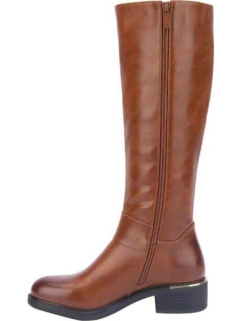 BOTA ALTA HEBILLA METALICA COGNAC TIERRA BENDITA