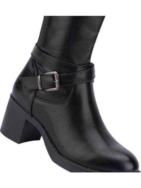 BOTA ALTA HEBILLA METALICA NEGRO TIERRA BENDITA