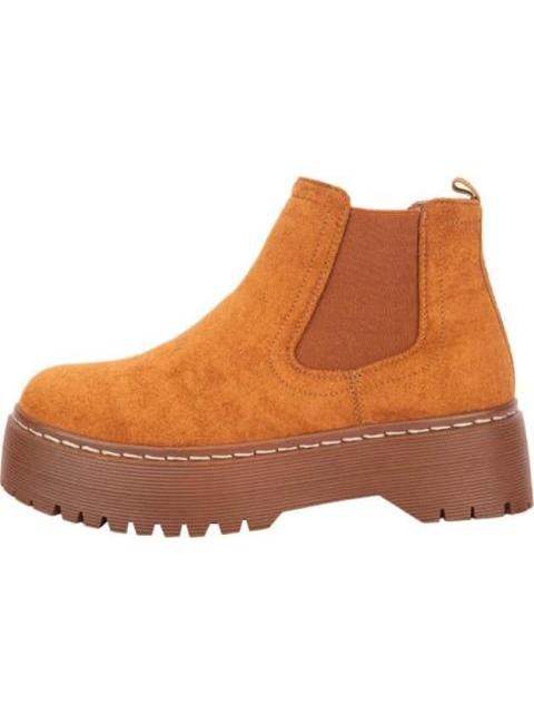 BOTA CHELSEA CON PLATAFORMA CAMEL GOODYEAR