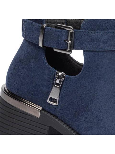 BOTA CON ABERTURA SUELA TRACK AZUL MARINO TIERRA BENDITA