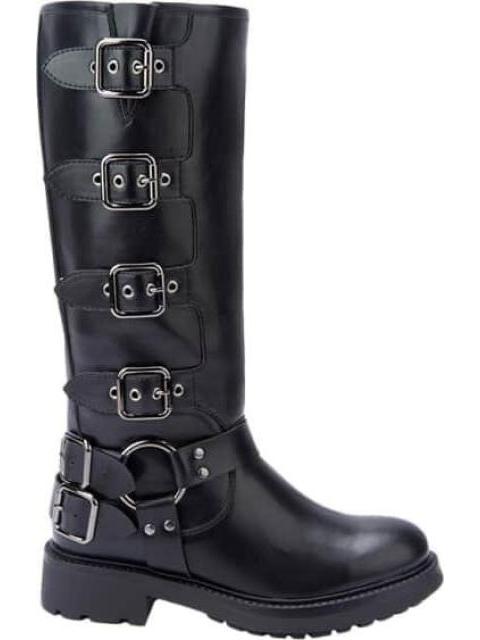 BOTA CON HEBILLAS TACON BAJO NEGRO TIERRA BENDITA
