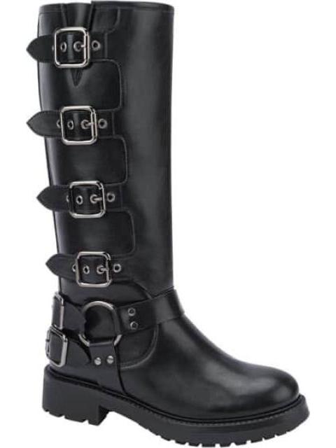 BOTA CON HEBILLAS TACON BAJO NEGRO TIERRA BENDITA