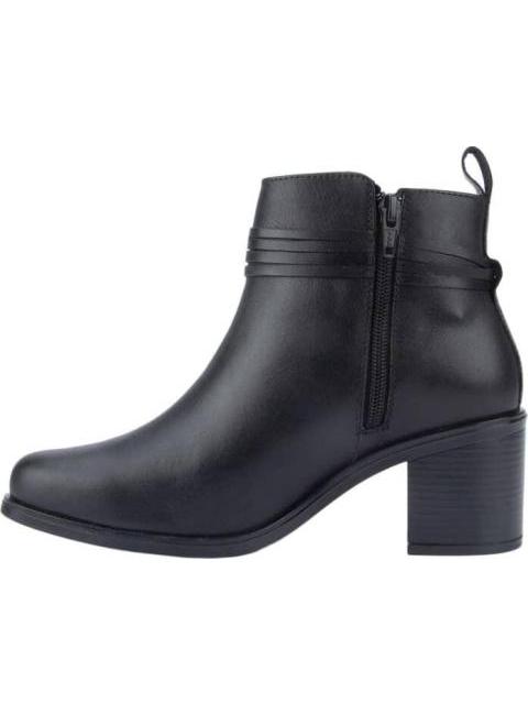 BOTA DE PIEL TACON CUADRADO NEGRO VICENZA