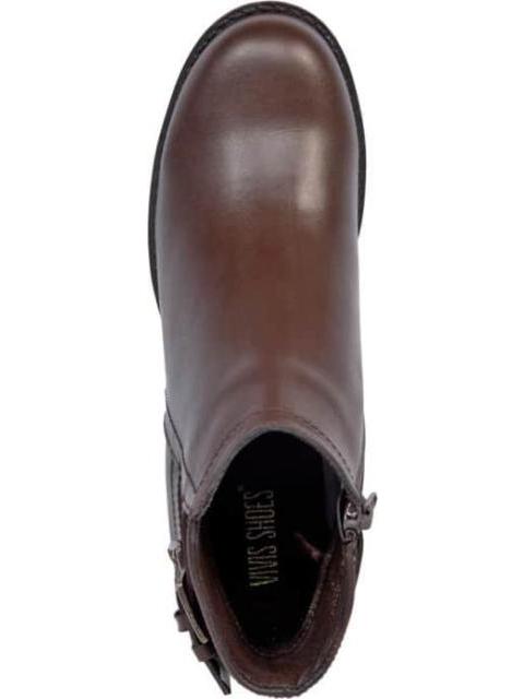 BOTA DE PIEL VACUNO CON HEBILLAS CAFE VIVIS SHOES