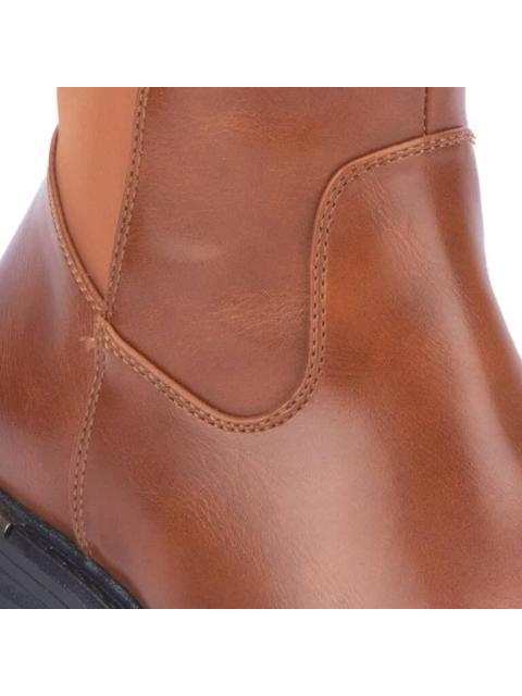 BOTA EXTRA LARGA STRETCH COGNAC TIERRA BENDITA