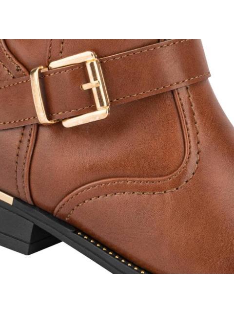 BOTA LARGA HEBILLAS COGNAC VIVIS SHOES KIDS