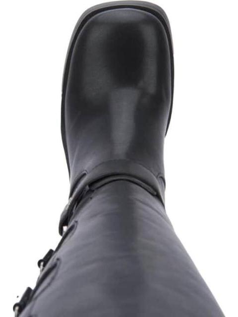 BOTA TACON CUADRADO HEBILLAS NEGRO BELINDA PEREGRIN