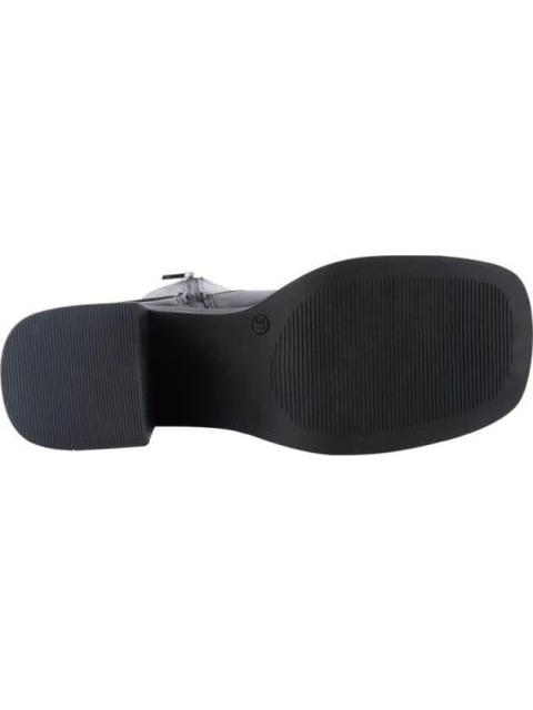 BOTA TACON CUADRADO HEBILLAS NEGRO BELINDA PEREGRIN
