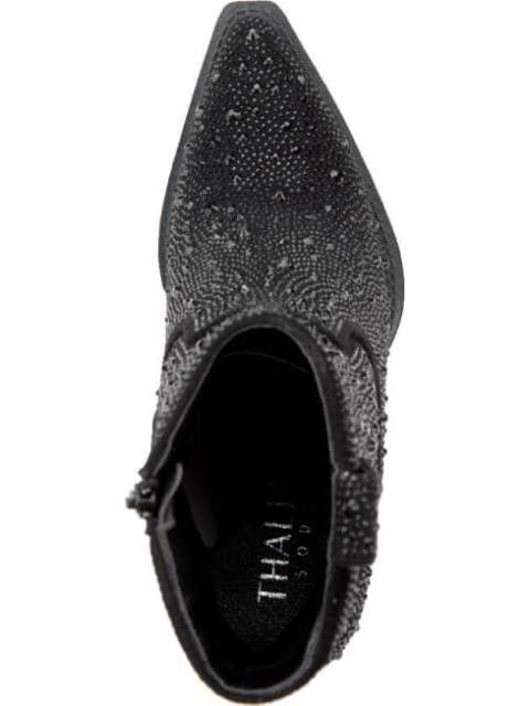 BOTA TEXANA CON PEDRERIA NEGRO THALIA SODI