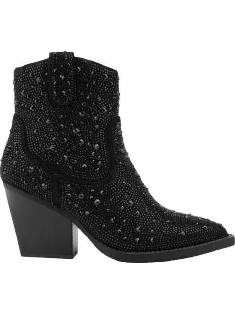 BOTA TEXANA CON PEDRERIA NEGRO THALIA SODI