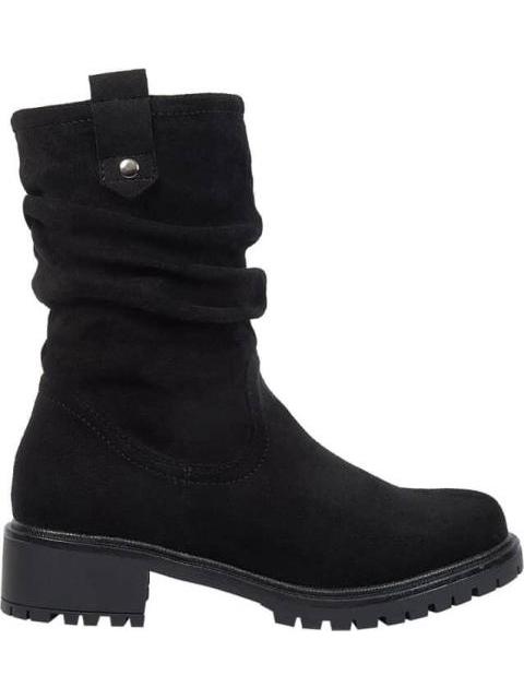 BOTA TUBO CON ARRUGA SUELA TRACK NEGRO TIERRA BENDITA