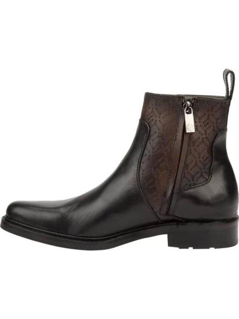 BOTIN CASUAL AJUSTE CON CIERRE NEGRO FRANCO CUADRA