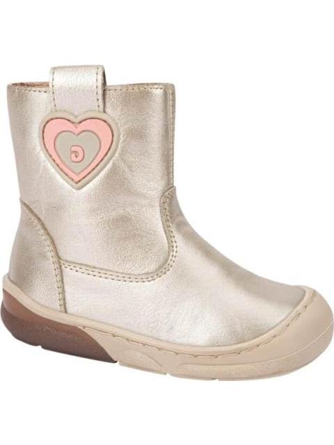 BOTIN DE PIEL CORAZON ROSA DOGI