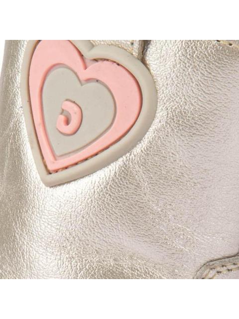 BOTIN DE PIEL CORAZON ROSA DOGI