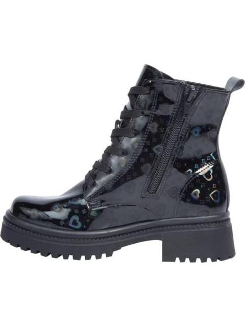BOTIN MILITAR CORAZONES NEGRO YU YIN